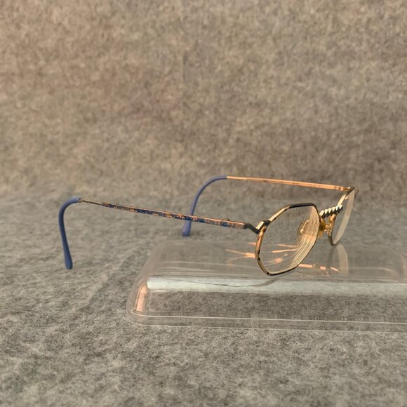 TAXI 251 Vintage Casanova Gold Blue Optical/Prescription Eyeglasses Frame - Picture 7 of 15